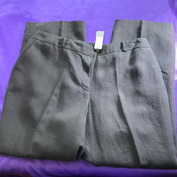 NWT๐Talbots Classic Elegant Linen Pants Elastic Side Waistband Comfortable Fit - Picture 1 of 11
